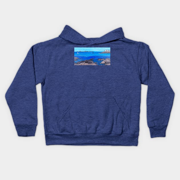 Thatcher Island Lighthouses Kids Hoodie by Matt Starr Fine Art